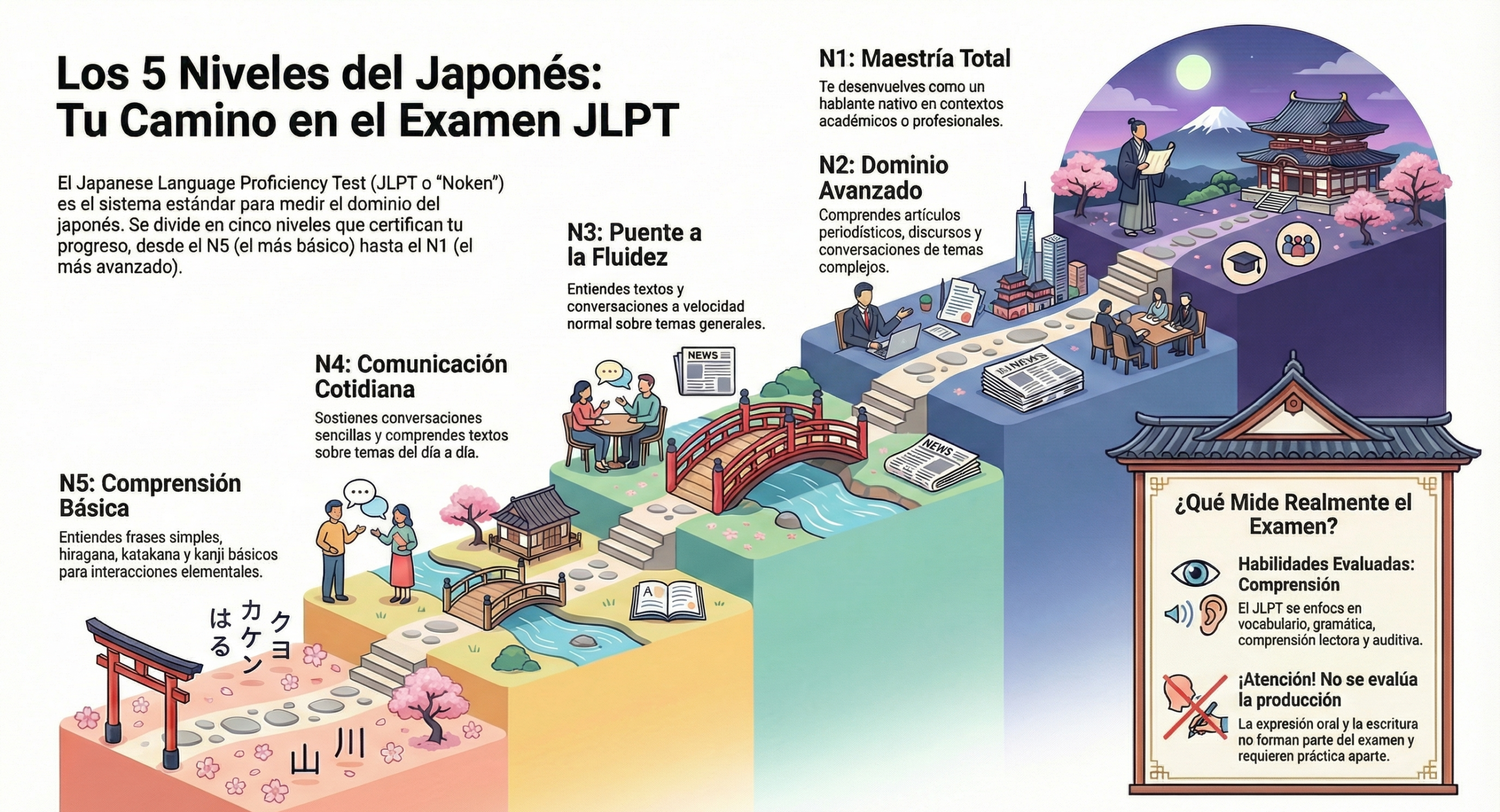 Niveles del examen JLPT (Japanese Language Proficiency Test)